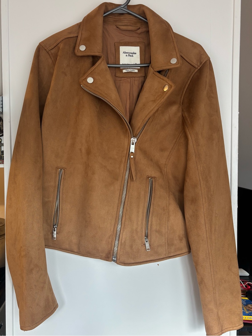 Abercrombie & Fitch Vegan Leather Moto Jacket Medium